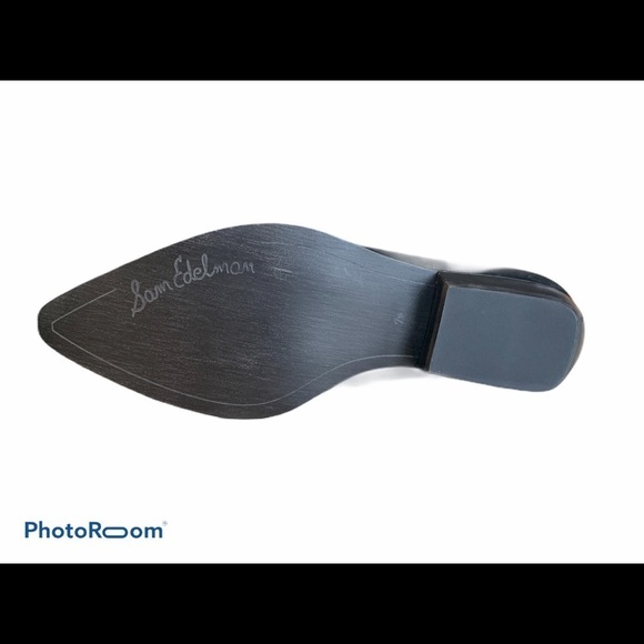 SAM EDELMAN Avril Black Suede Crystal Studded Ankle Rock Booties Size 7.5 - Picture 7 of 7